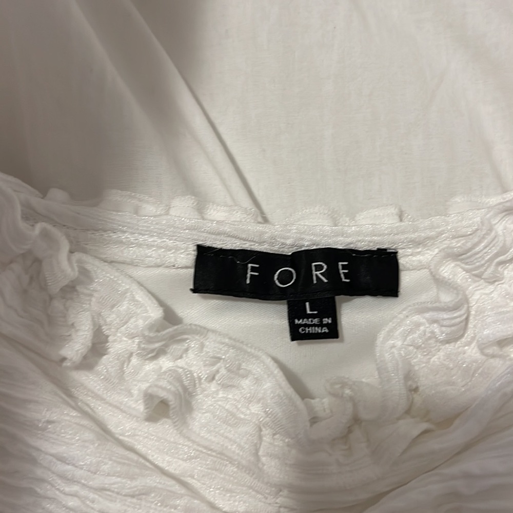 BOUTIQUE WHITE RUFFLE DRESS - Picture 3 of 3